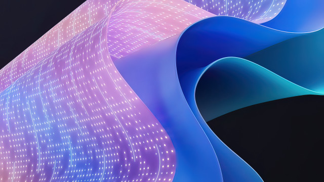 Blue pink abstract curved black free wallpaper - medium preview image