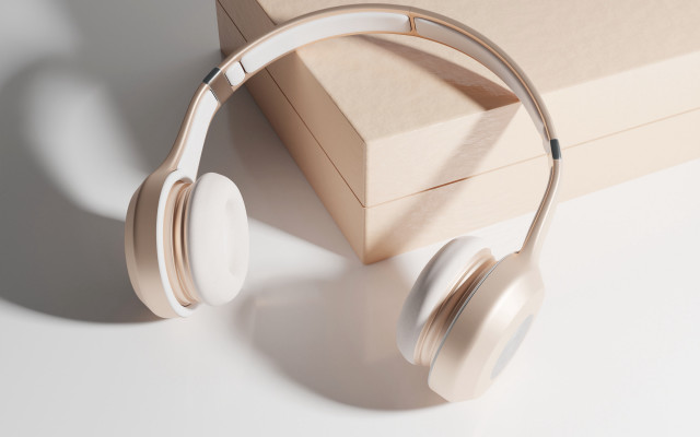 Headphones box table shadow panfuturism free wallpaper - medium preview image