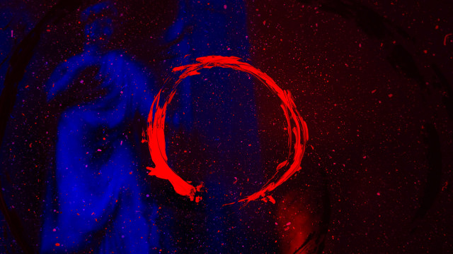 Red circle blue circle abstract free wallpaper - medium preview image