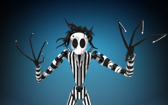 Creepy doll striped arthropod girl free wallpaper - medium preview image
