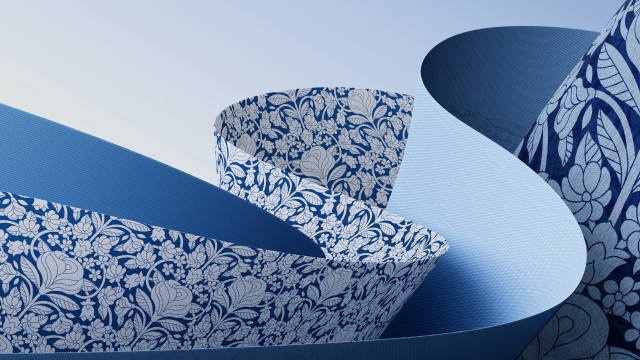 Blue white sculpture flower bouquet free wallpaper - medium preview image