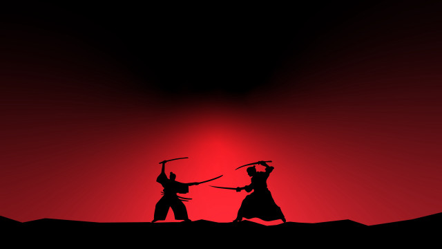 Silhouette hill sunset bird moon free wallpaper - medium preview image