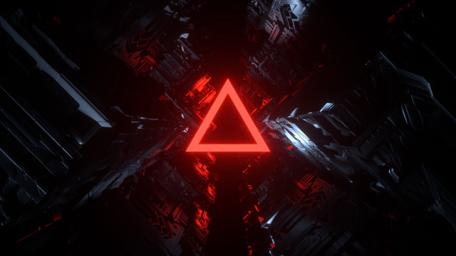 Triangle red light abstract 3d free wallpaper - medium preview image