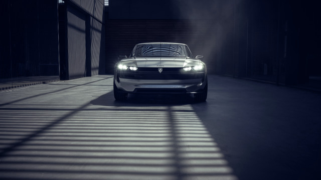 Car dark alley headlights hood free wallpaper - medium preview image