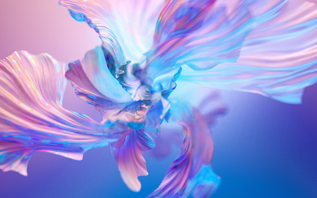 Colorful flower blue center pink free wallpaper - medium preview image