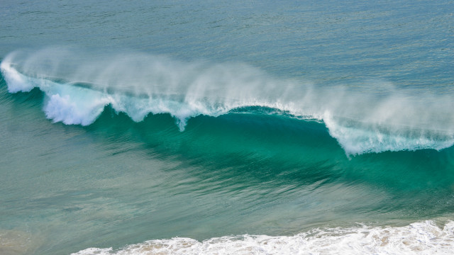 Large wave ocean shore surfer free wallpaper - medium preview image