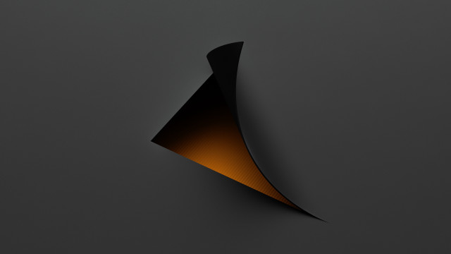 Black orange abstract curved wall free wallpaper - medium preview image