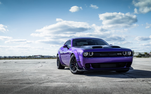 Purple car cloudy sky 3d free wallpaper - medium preview image