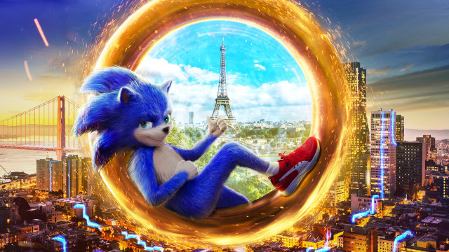 Cartoon character city scene cat free wallpaper - medium preview image