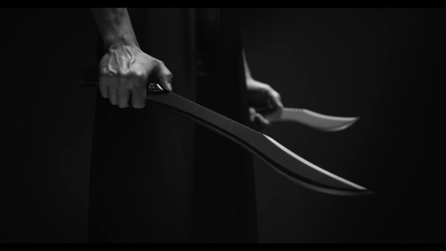 Person holding knife sword ambient free wallpaper - medium preview image