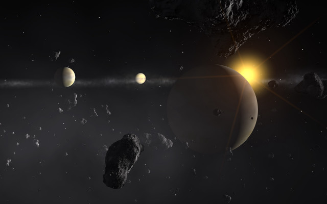 Space planets sun star aurora #3 free wallpaper - medium preview image