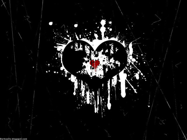 Heart red dark background paint free wallpaper - medium preview image