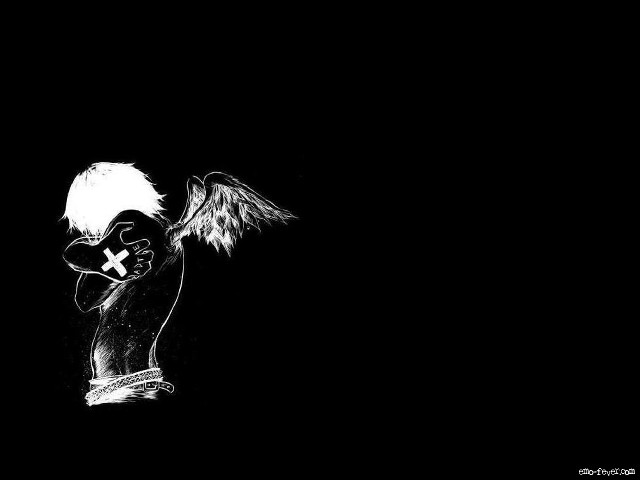 Person wings cross drawing art free wallpaper - medium preview image
