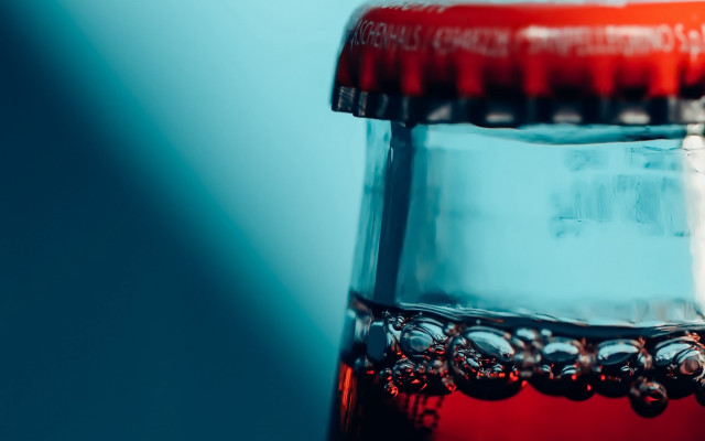 Red clear soda bottle blue free wallpaper - medium preview image