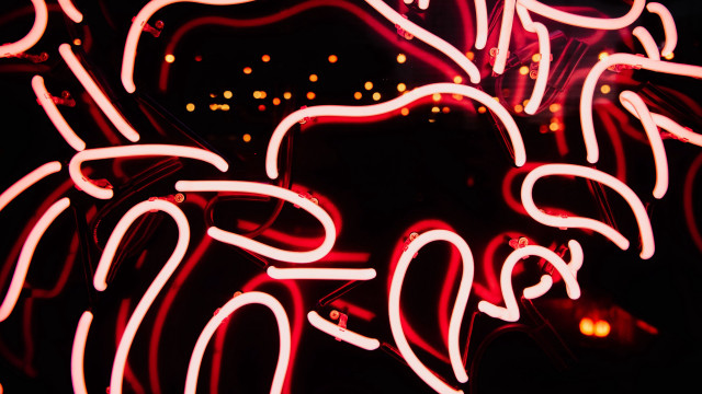 Neon sign red white fire free wallpaper - medium preview image