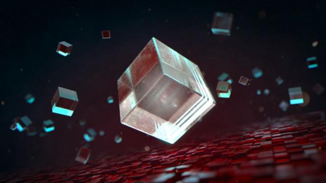 Keyboard glass cube red black free wallpaper - medium preview image