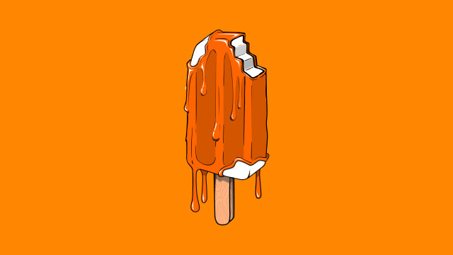 Orange icecream chocolate stick orange free wallpaper - medium preview image