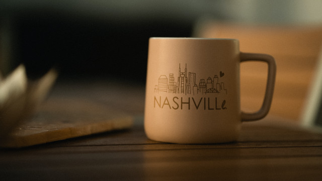 Coffee cup city skyline book free wallpaper - medium preview image