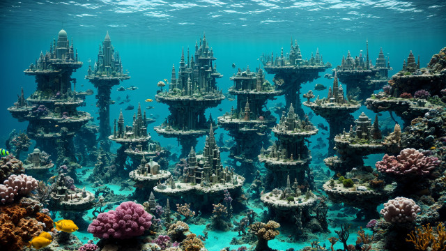 Underwater coral reef fish ecological free wallpaper - medium preview image