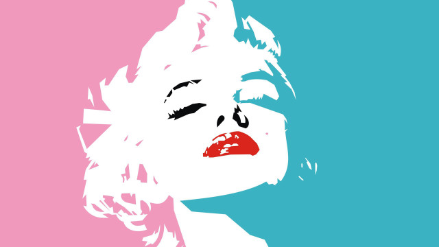 Woman face red lipstick popart free wallpaper - medium preview image