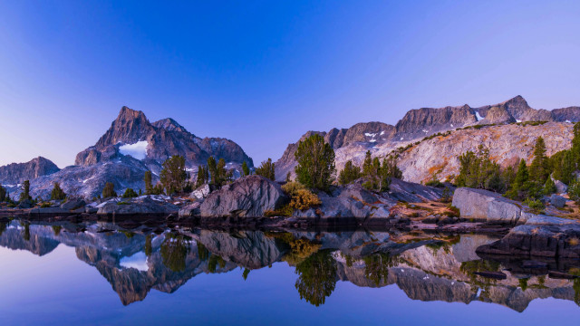 Mountain reflection lake sunset forest #4 free wallpaper - medium preview image