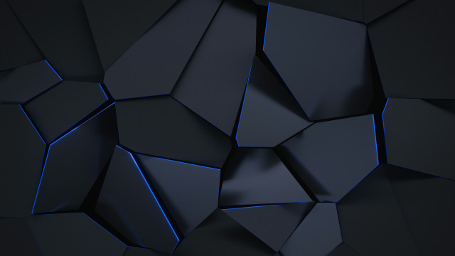 Dark blue shapes 3d abstract free wallpaper for desktop - medium preview image