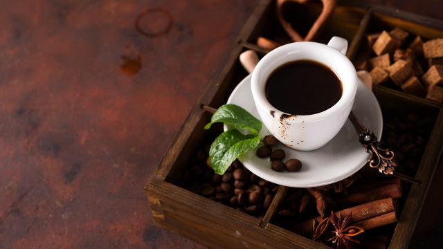 Coffee cinnamon wooden box table free wallpaper - medium preview image
