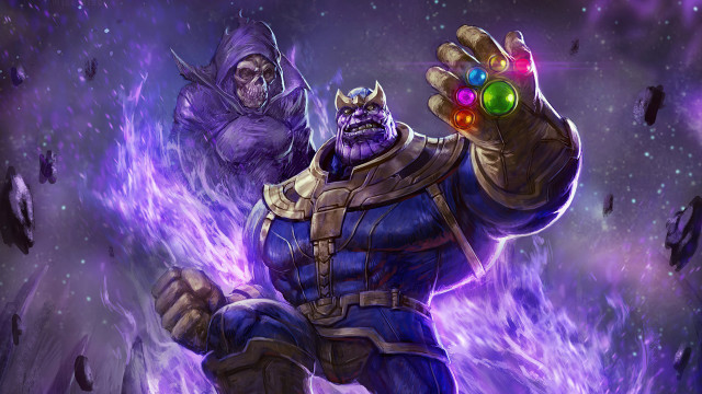 Purple suit glowing ball man free wallpaper - medium preview image