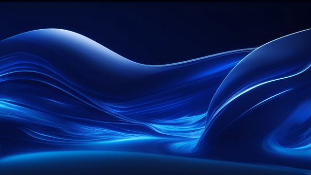 Blue abstract wavy curves dark free wallpaper - medium preview image