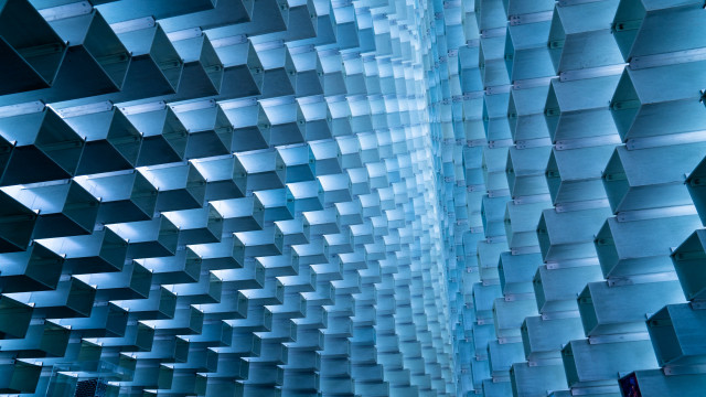 Large room blue ceiling beeple free wallpaper - medium preview image