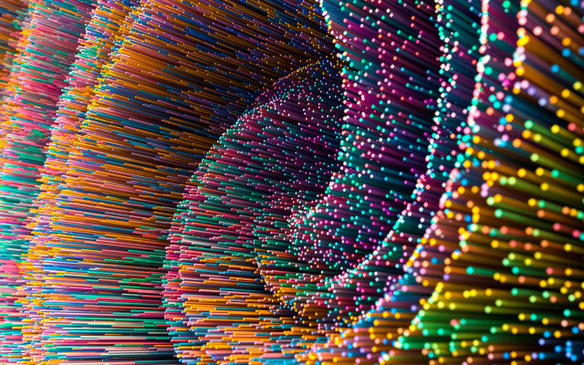Colorful beads spiral wall 3d free wallpaper - medium preview image