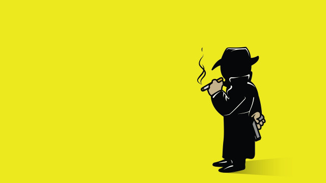 Man hat coat smoking cigarette free wallpaper - medium preview image
