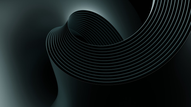 Black white abstract spirals sculpture free wallpaper - medium preview image