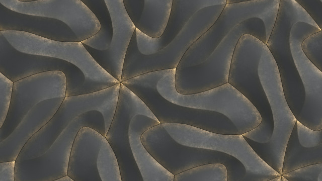 Detailed wavy pattern gold grey free wallpaper - medium preview image