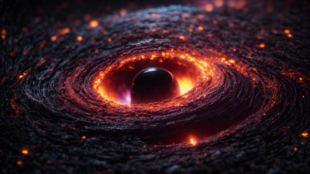 Black hole red light space free wallpaper - medium preview image