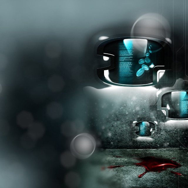 Mirror bloody floor red substance free wallpaper - medium preview image