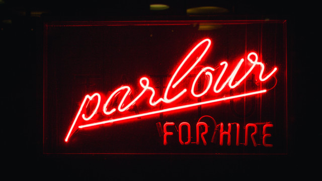 Neon sign parlour hire red free wallpaper - medium preview image