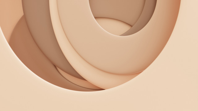 Beige circle lightbrown ambientocclusion c4d free wallpaper - medium preview image