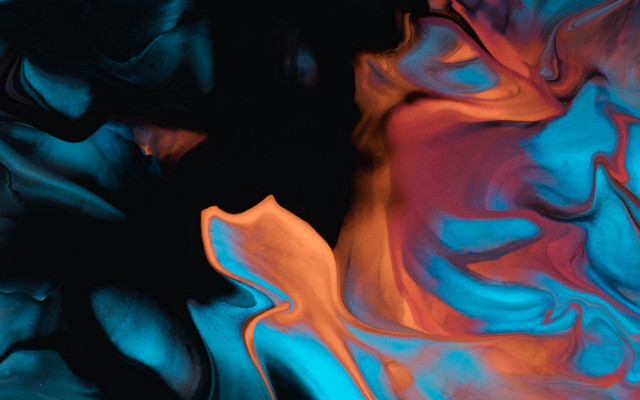 Blue fire abstract brushstrokes generative free wallpaper - medium preview image