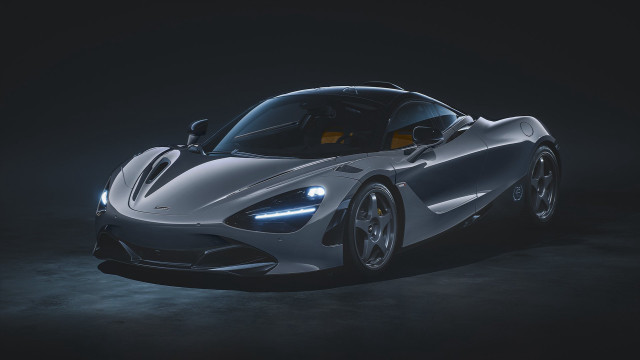 Silver sports car dark room #3 free wallpaper - medium preview image
