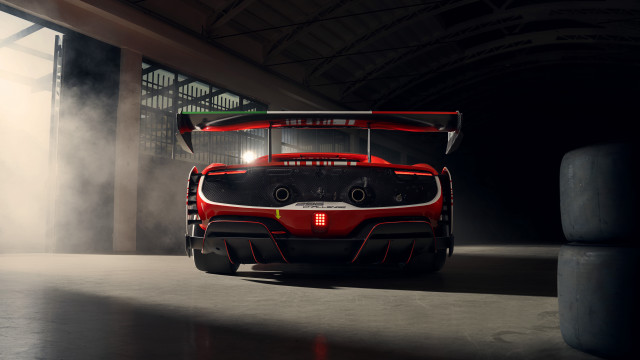 Red sports car dark garage #3 free wallpaper - medium preview image