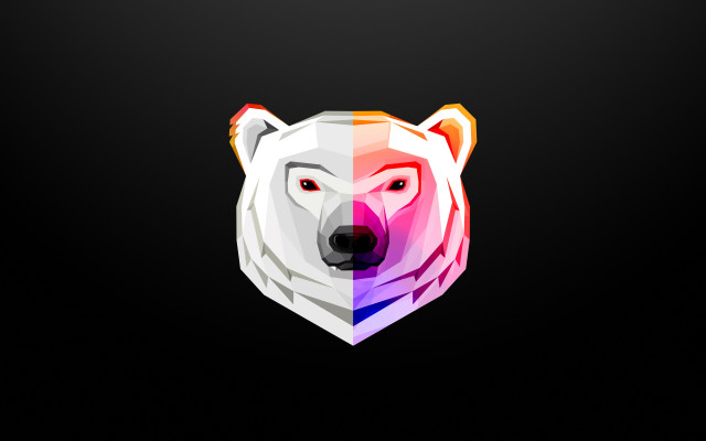 Bear multicolored design vector lyco free wallpaper for desktop - medium preview image