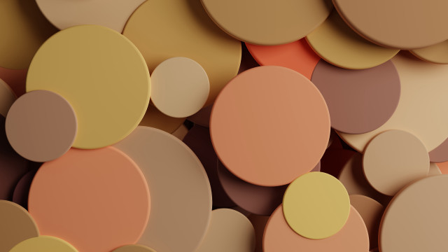 Closeup circles lightbrown orange colorfield free wallpaper - medium preview image