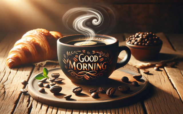 Coffee cup good morning coffee free wallpaper - medium preview image