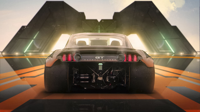 Futuristic car light trunk space free wallpaper - medium preview image