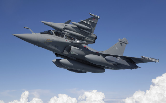Fighterjet blue sky clouds pilot free wallpaper - medium preview image
