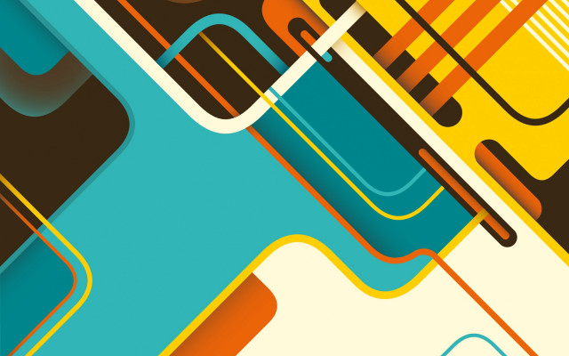 Colorful abstract lines shapes blue #3 free wallpaper - medium preview image