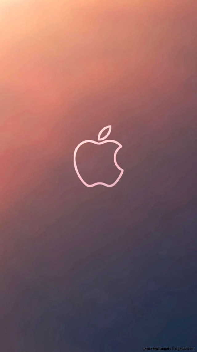 Apple logo wall blurry sunset free wallpaper - medium preview image