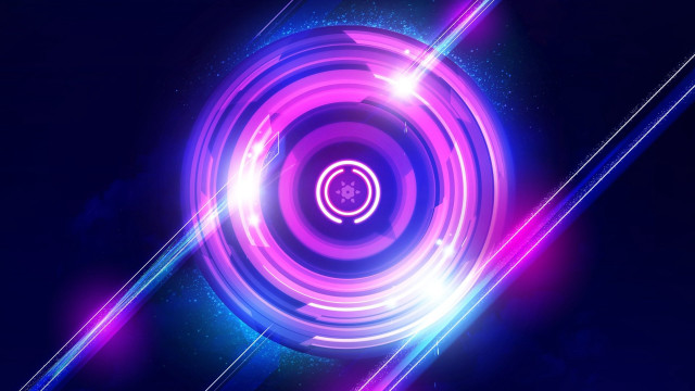 Colorful abstract center light neon free wallpaper - medium preview image