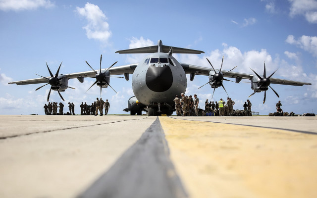 Large group airplane runway military free wallpaper - medium preview image